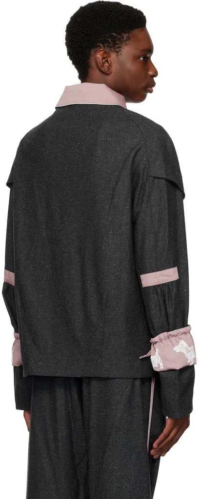 Kiko Kostadinov Gray & Beige Xolo Jacket 3