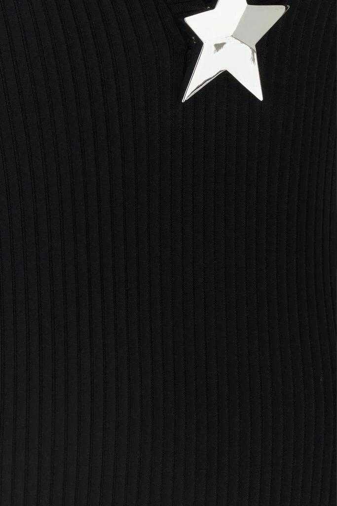 AREA Black stretch viscose dress 2