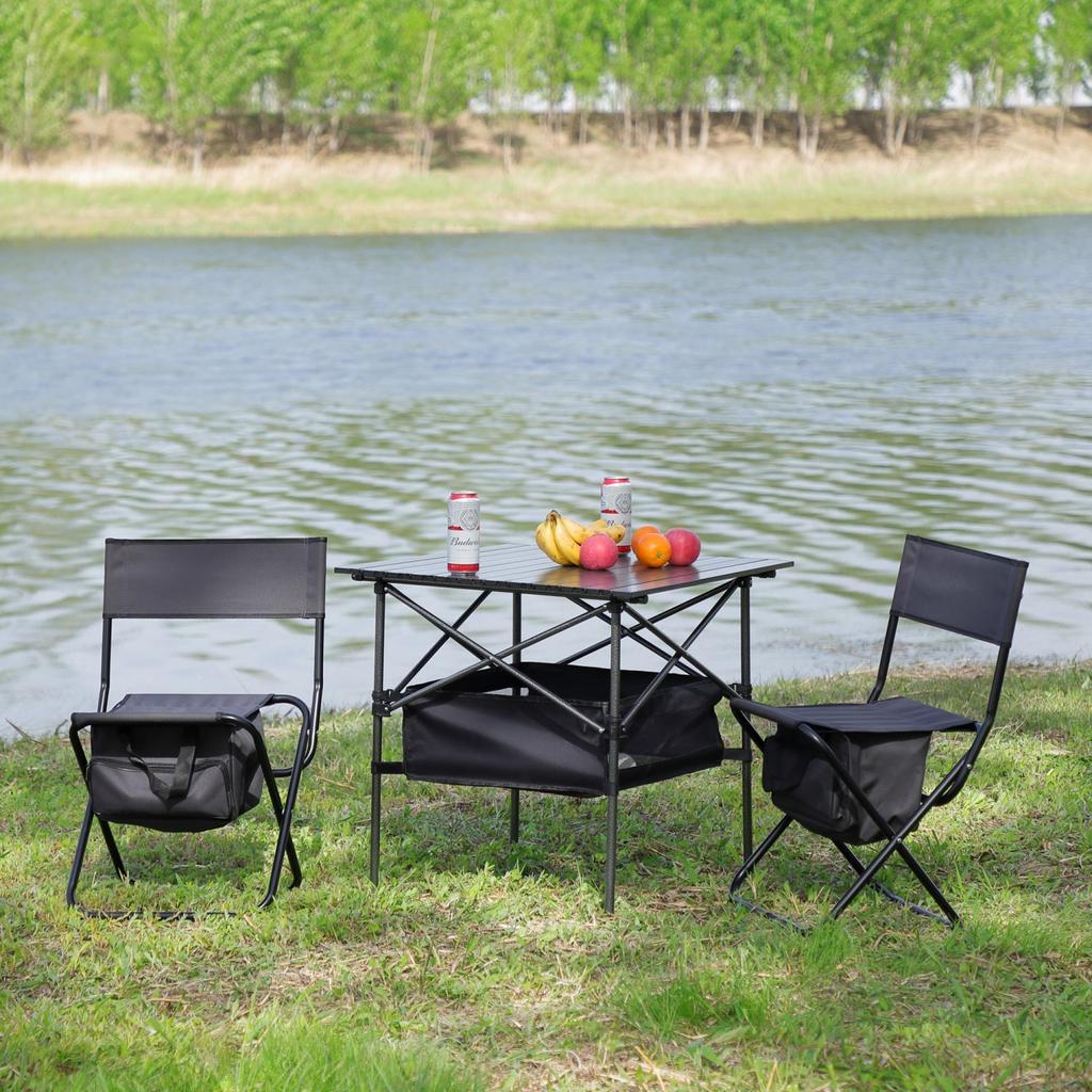 Streamdale Furniture Streamdale 3-Piece Folding Table & Chairs Set for Outdoor Use