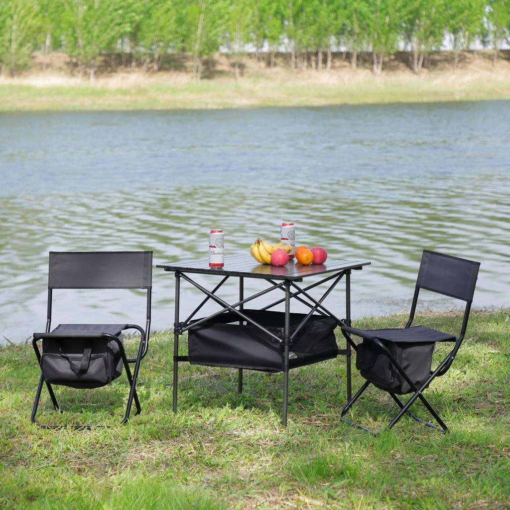 Streamdale Furniture Streamdale 3-Piece Folding Table & Chairs Set for Outdoor Use 1