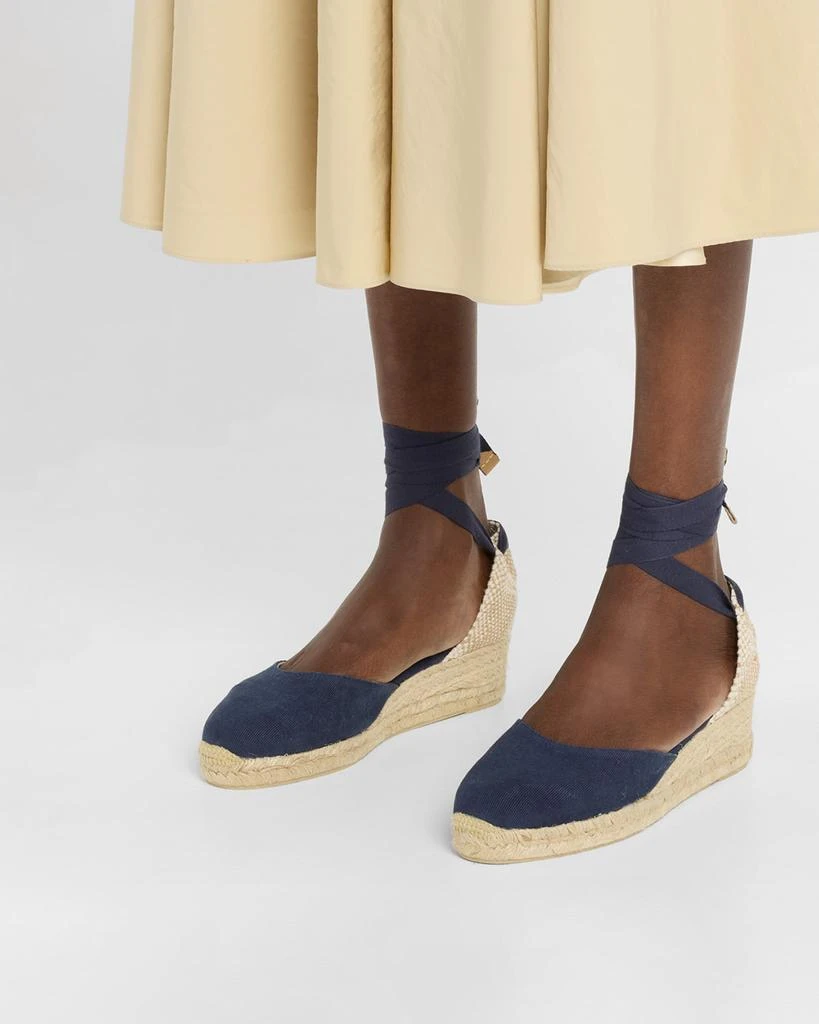 Castaner Carina Canvas Ankle-Tie Wedge Espadrilles 2