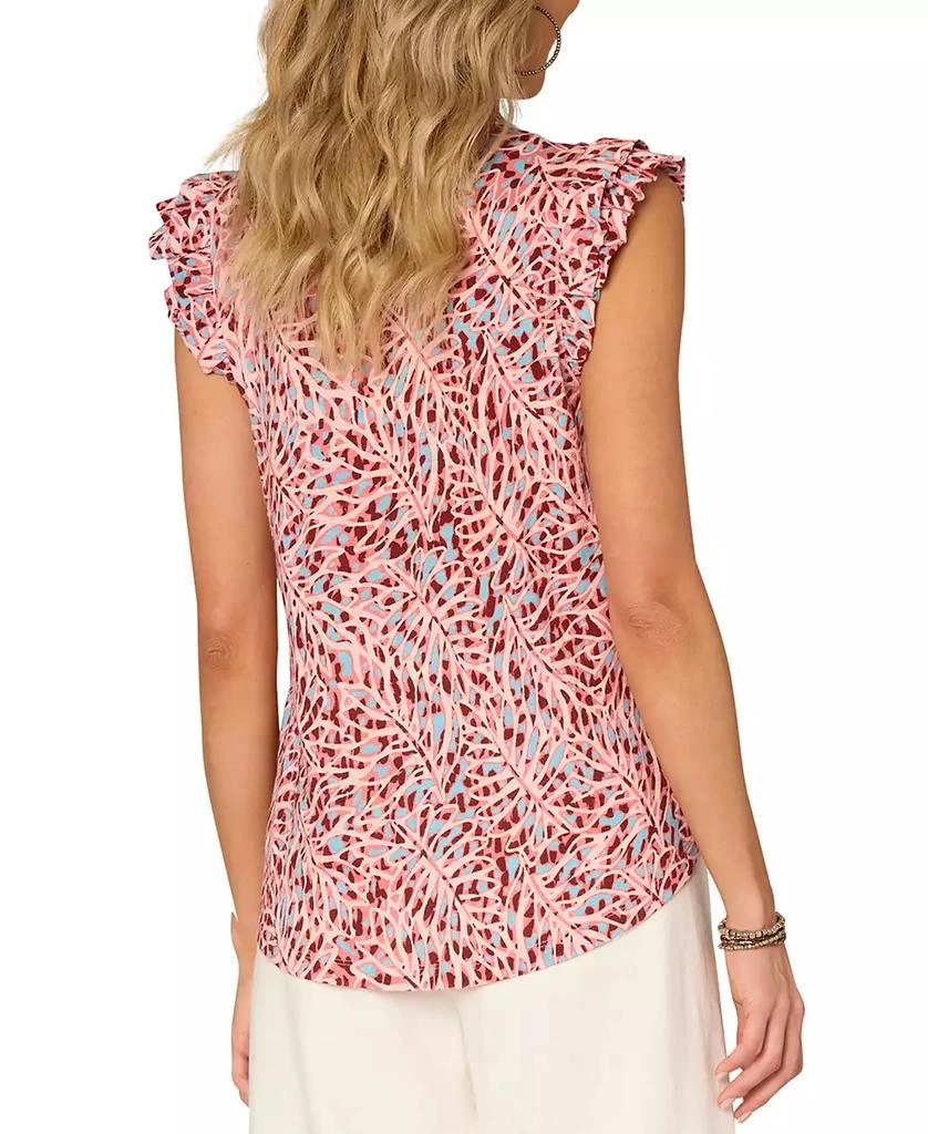 Democracy Women's Flutter-Sleeve Printed Knit Top 3