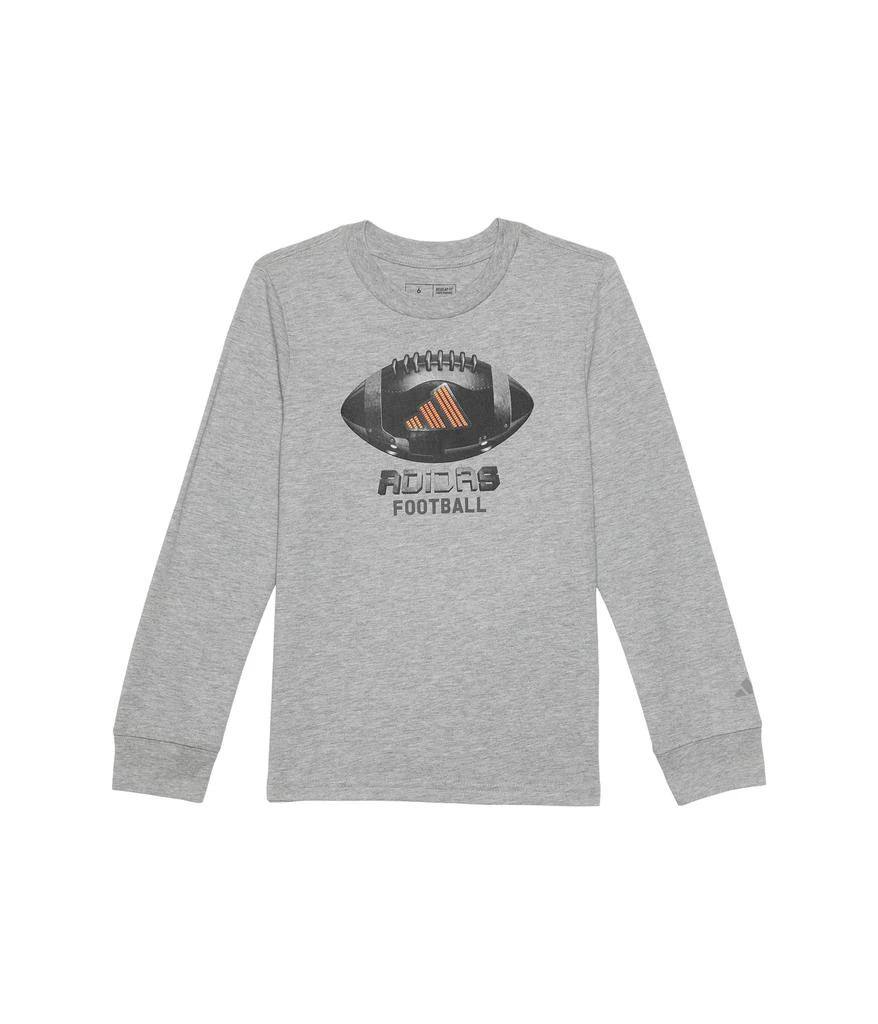 Adidas Graphic Long Sleeve Heather Tee (Toddler/Little Kid) 1