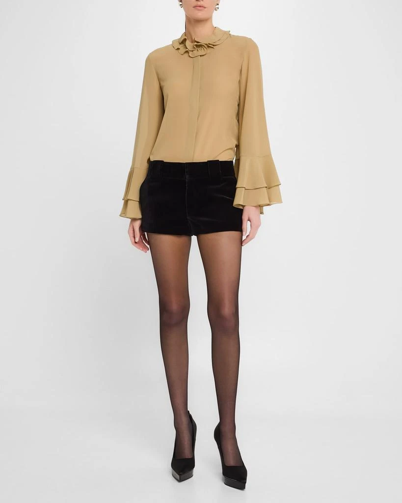 Chloé Velvet Micro Shorts 2