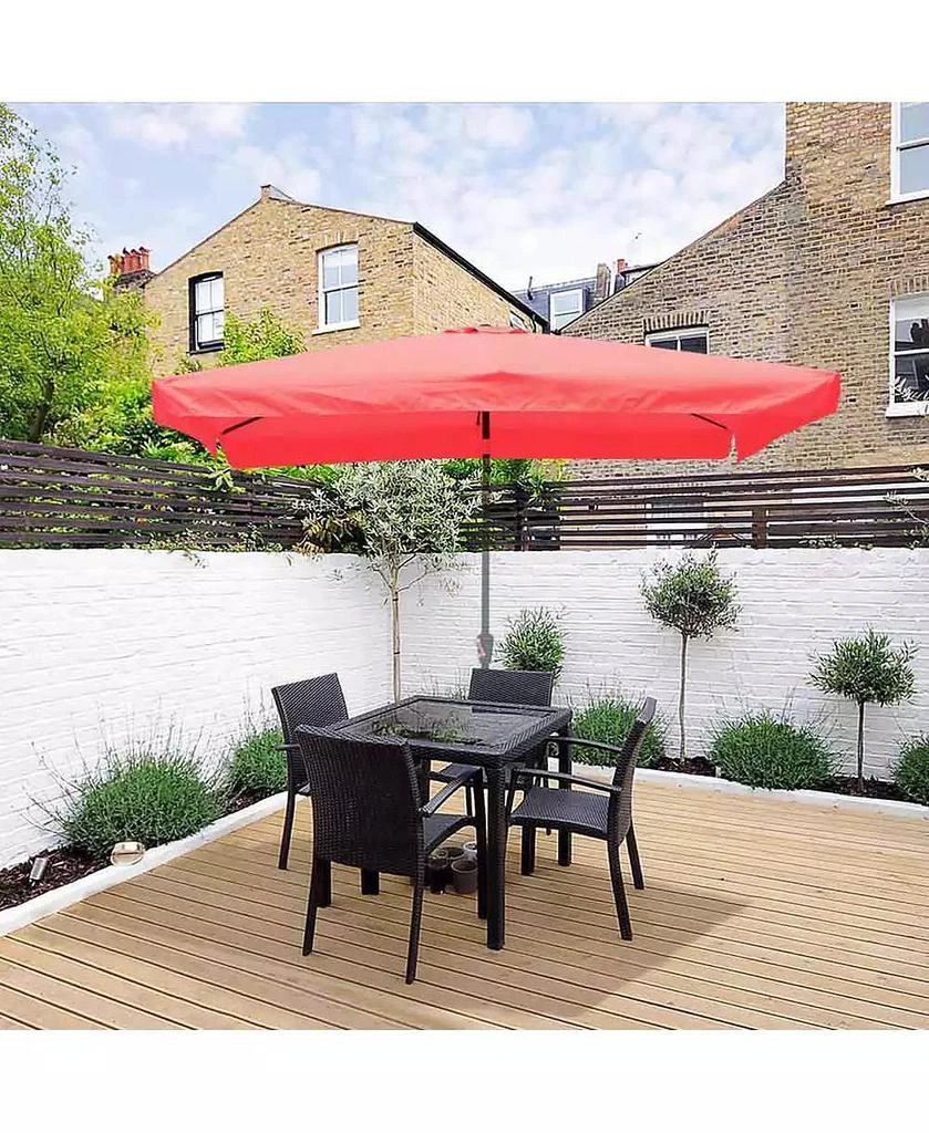 Yescom 10x6ft Universal Replacement Umbrella Canopy with Tippet Top Cover Patio Beach 8