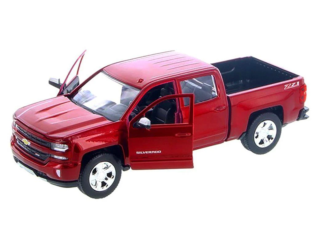 Motormax 2017 Chevrolet Silverado 1500 LT Z71 Crew Cab Metallic Red 1/27 Diecast Model Car by 2