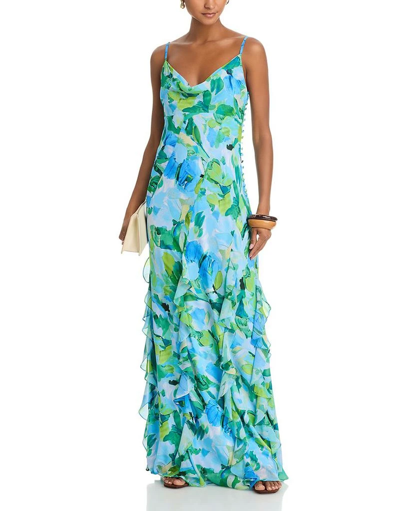 blue dress for baby girl Fault Line Maxi Dress