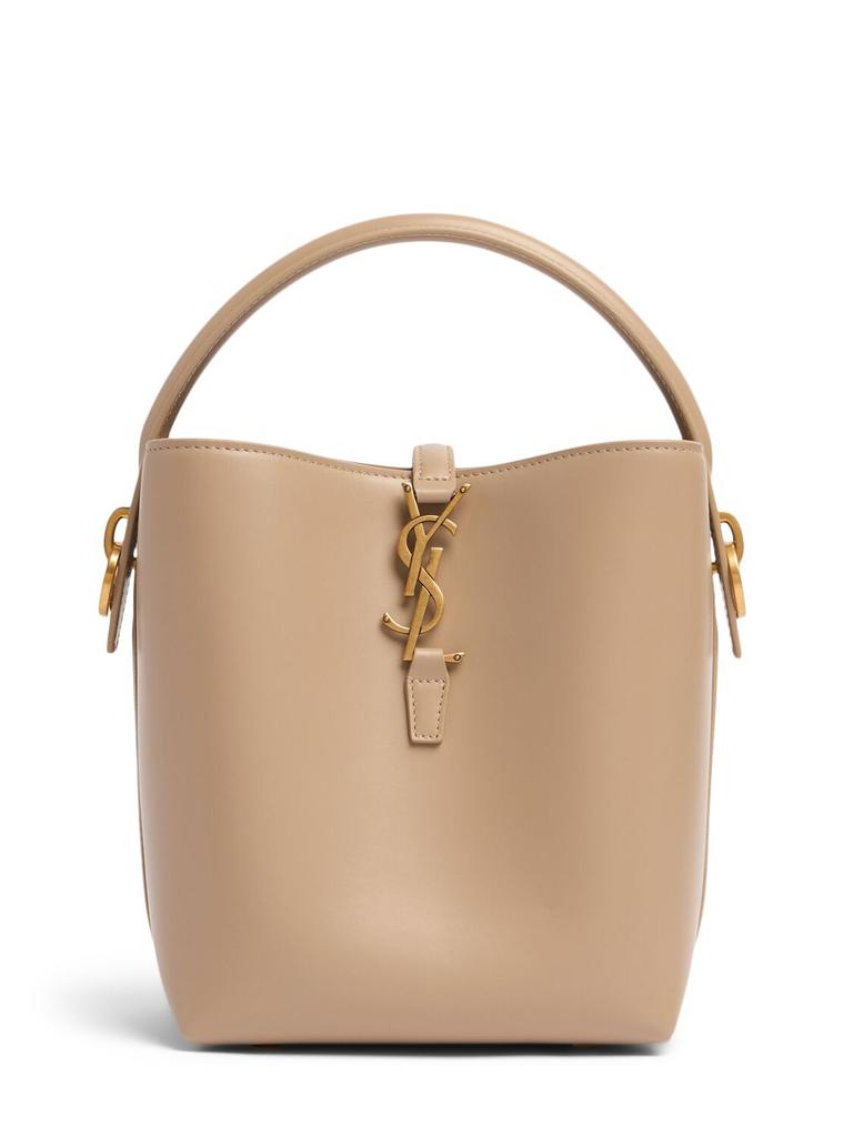 SAINT LAURENT Small Le 37 Leather Bucket Bag