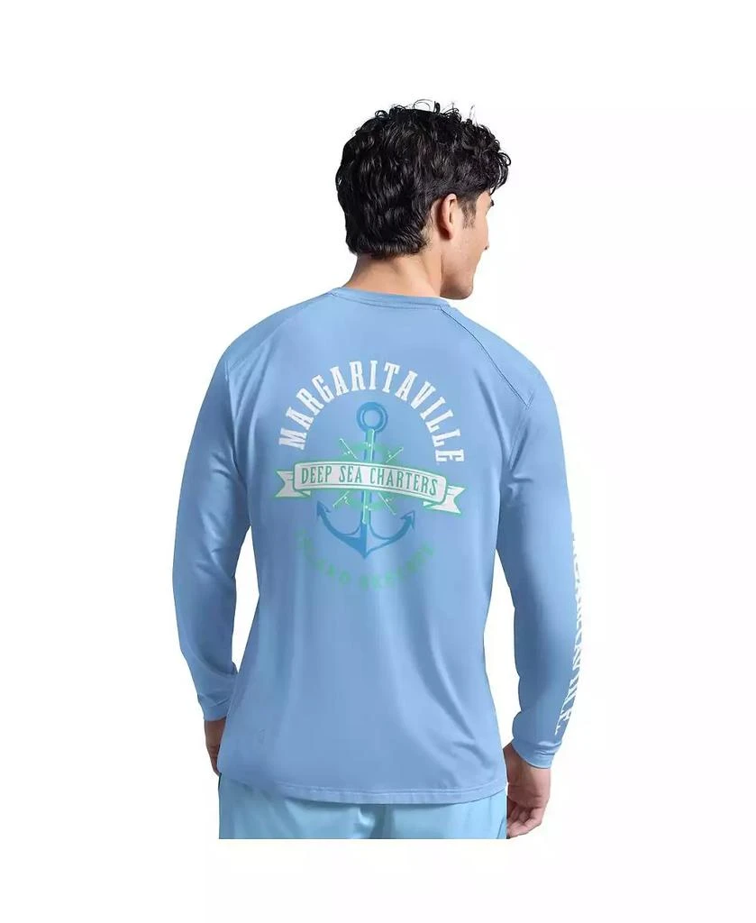 Margaritaville Men's G-III Sports by Carl Banks Light Blue Chicago Bears Rock Harbor Long Sleeve Rashguard T-Shirt 2
