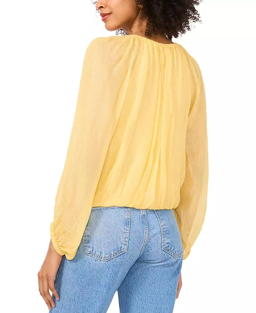 Parker Women's Mylah Shirred Long-Sleeve Crewneck Top 2