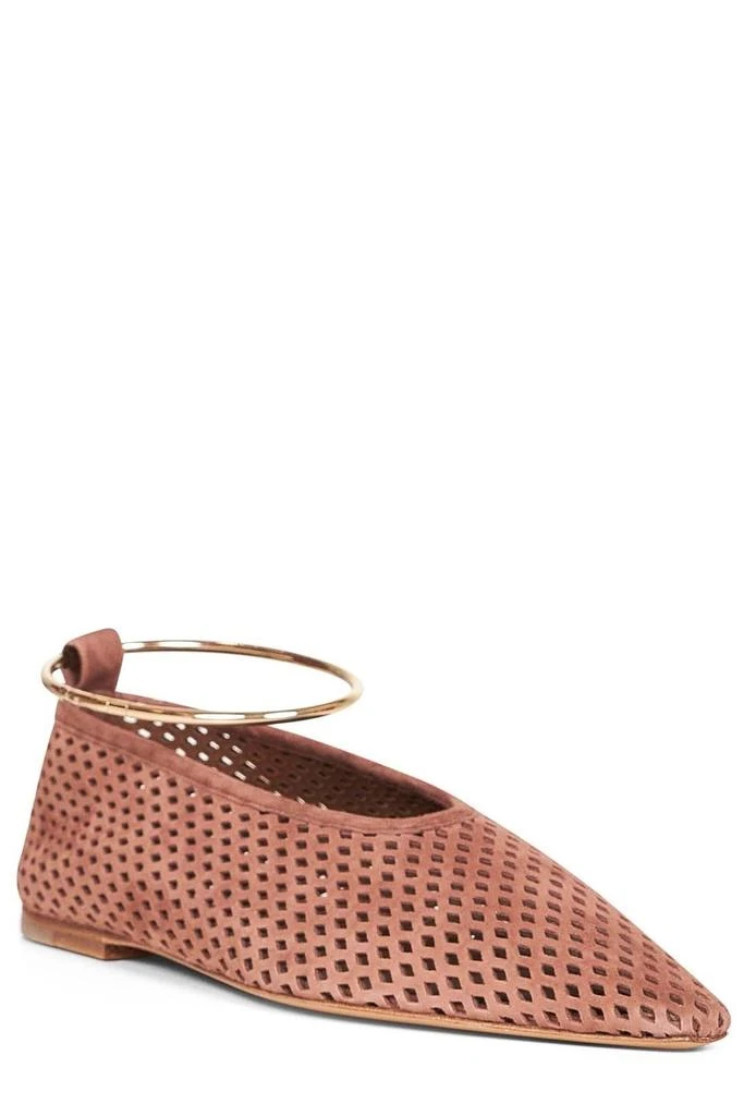 Jil Sander Jil Sander Pointed Toe Perforated Ballet Flats 2