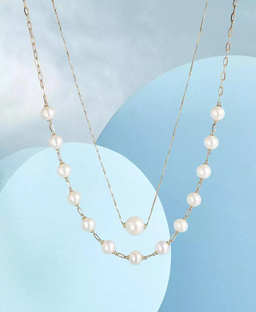 Honora Cultured Freshwater Pearl (8-1/2mm) 18" Pendant Necklace in 14k Gold (Also in Pink Cultured Freshwater Pearl) 5