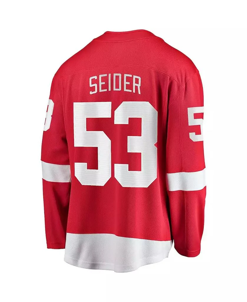 Fanatics Men
s Moritz Seider Red Detroit Red Wings Home Breakaway Player Jersey 2