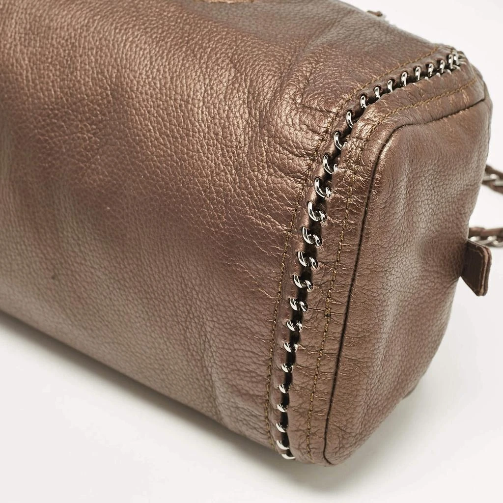 Chanel Chanel Bronze Leather Medium Chain Trim Luxe Ligne Bowler Bag 15