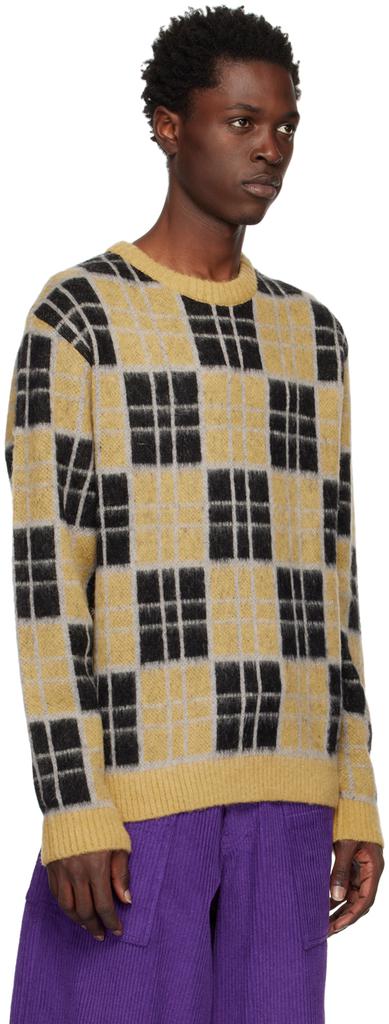 Awake NY Yellow Check Sweater