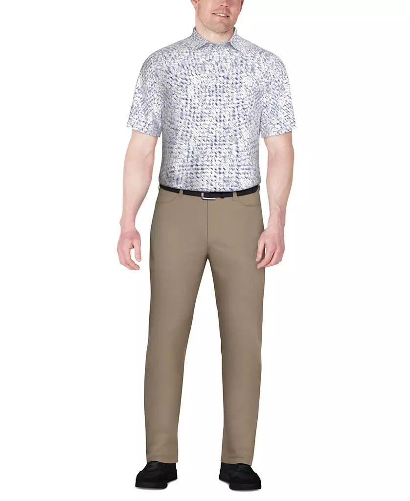 PGA TOUR Men's Clustered Textured Geo Print Polo Shirt 3