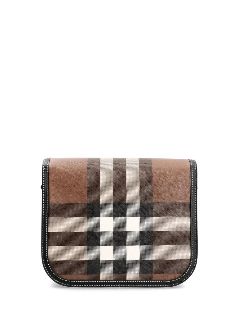 【BURBERRY】CHECK MEDIUM ELIZABETH BAG Burberry Check and Leather Elizabeth Bag Medium Dark Birch