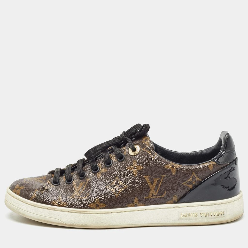 Louis Vuitton Louis Vuitton Brown Monogram Coated Canvas Frontrow Low Top Sneakers Size 38 1