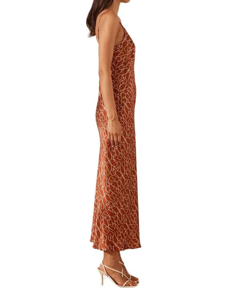 Shona Joy ARTISTI SILK PLUNGED SLIP MIDI DRESS