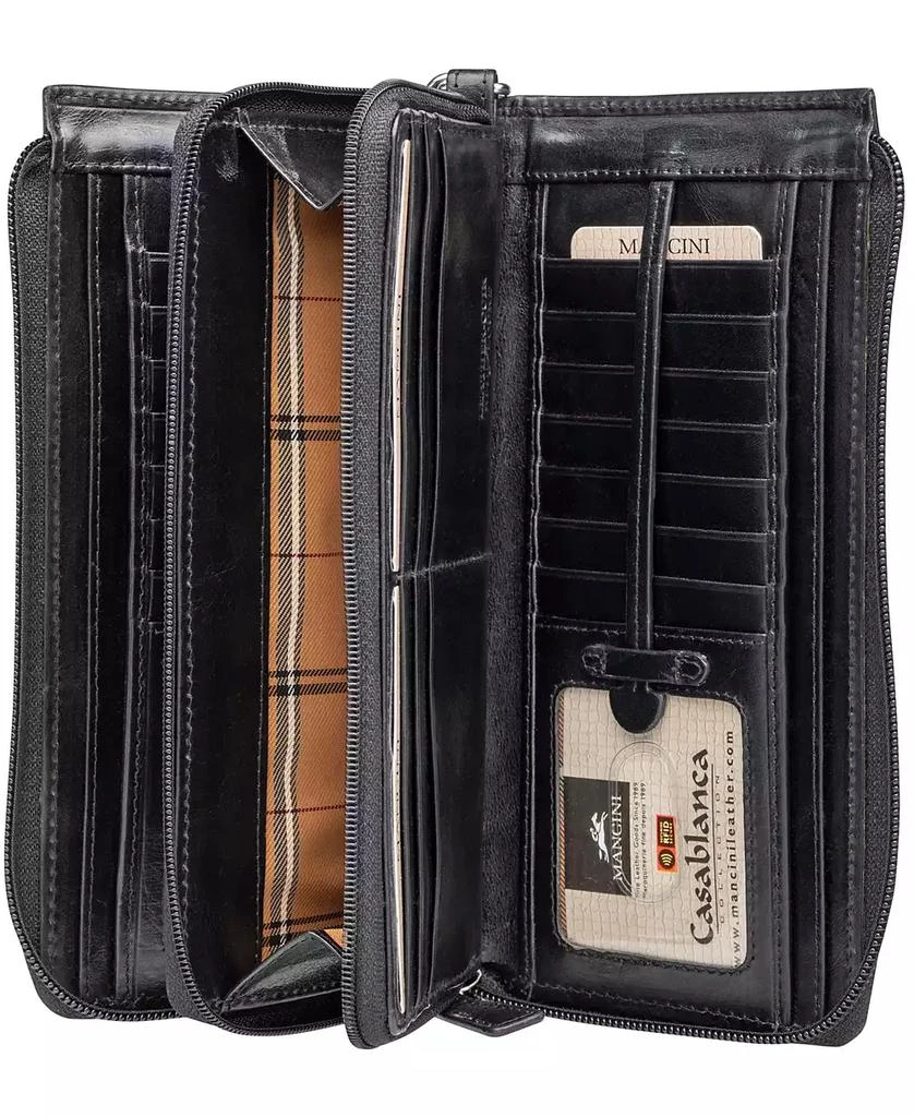 Mancini Leather Goods Men's Casablanca Collection Trifold Wallet 5
