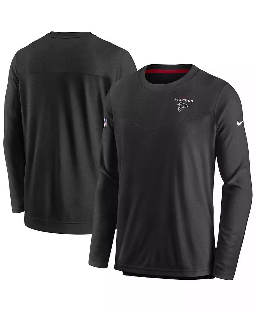 NIKE Men's Black Atlanta Falcons Sideline Lockup Performance Long Sleeve T-shirt