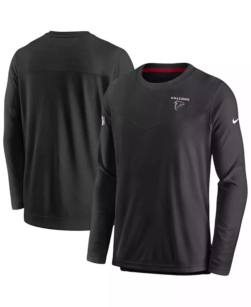 NIKE Men's Black Atlanta Falcons Sideline Lockup Performance Long Sleeve T-shirt 1
