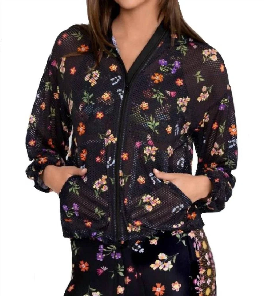Johnny Was Nani Patch Pocket Mesh Jacket In Multi 1