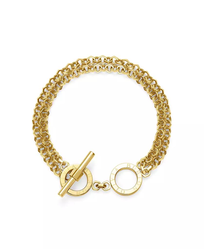 Olivia Burton Women's Honeycomb Toggle Gold Plated Bracelet