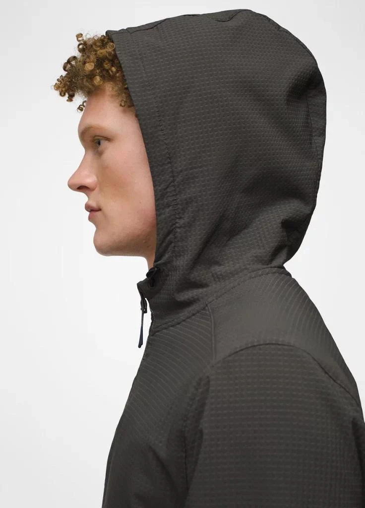 Prana Mens prAna Gridlocked Fleece Full Zip Hoodie - Dark Iron 4