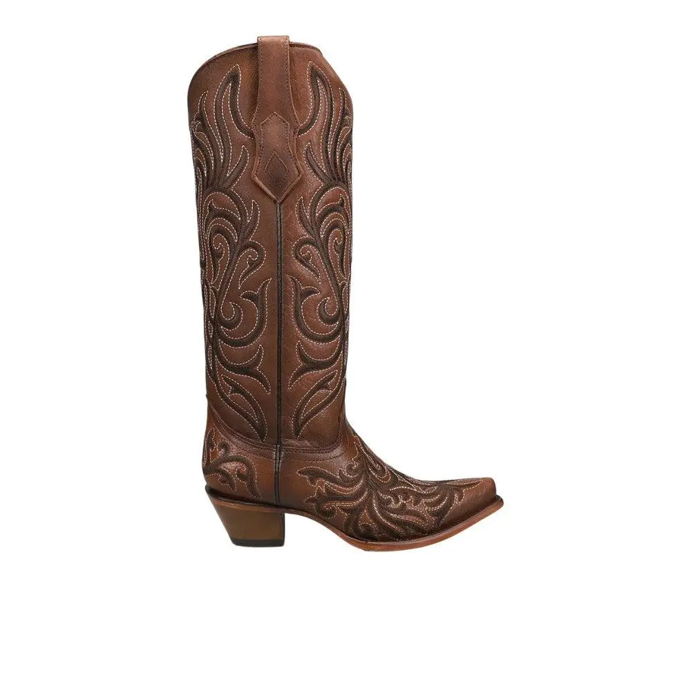 Corral Boots Embroidered Snip Toe Pull On Cowboy Boots