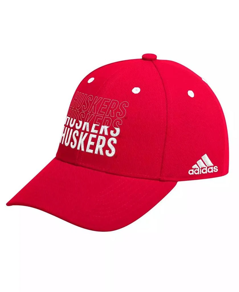 Adidas Men's Scarlet Nebraska Huskers Seasonal Half Font Adjustable Hat