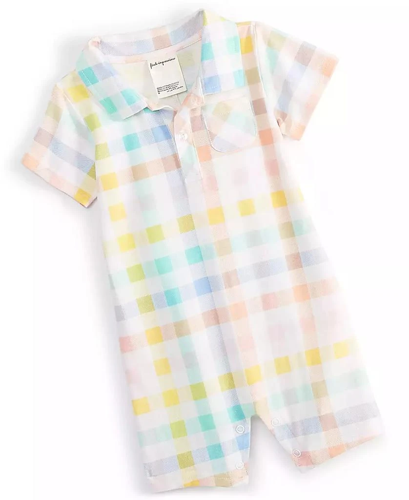 First Impressions Baby Boys Vacation Plaid Sunsuit, Created for Macy's 1