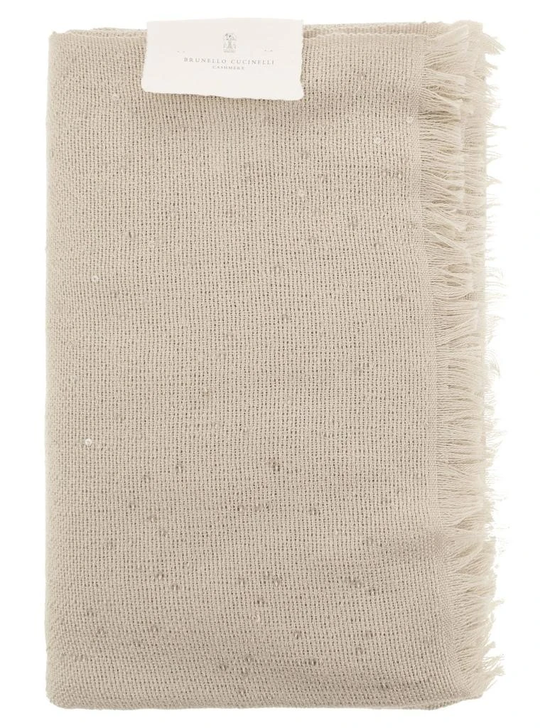 Brunello Cucinelli Brunello Cucinelli Sequin-Embellished Frayed Scarf 2