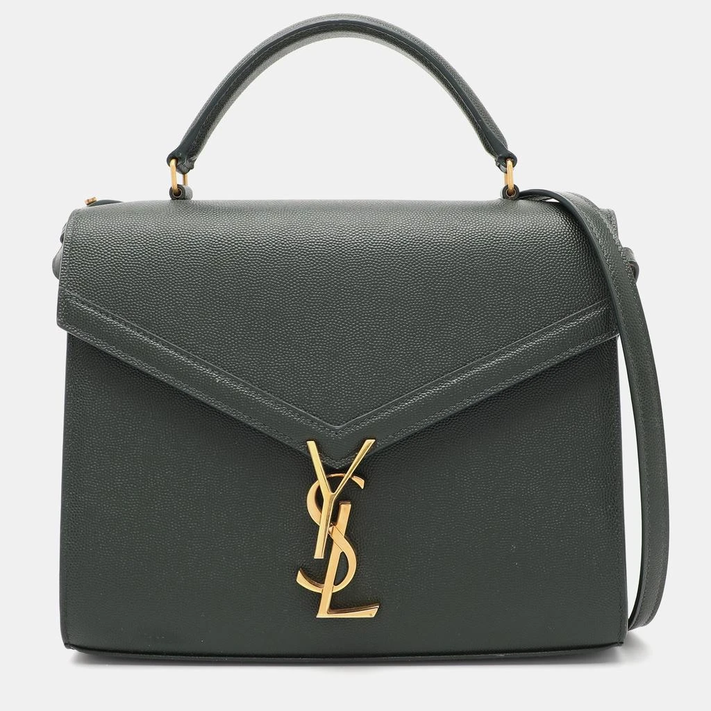 Yves Saint Laurent Green Leather Cassandra Top Handle Bag 1