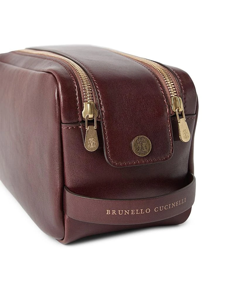 Brunello Cucinelli Calfskin Beauty Case with Double Zipper 4