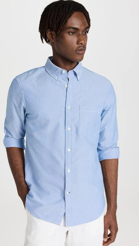 Club Monaco Long Sleeve Solid Oxford Shirt 1