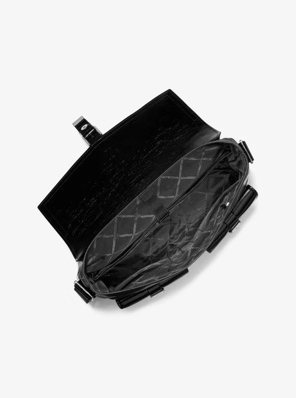 Michael Kors Darrington Large Crackled Leather Messenger Bag 2