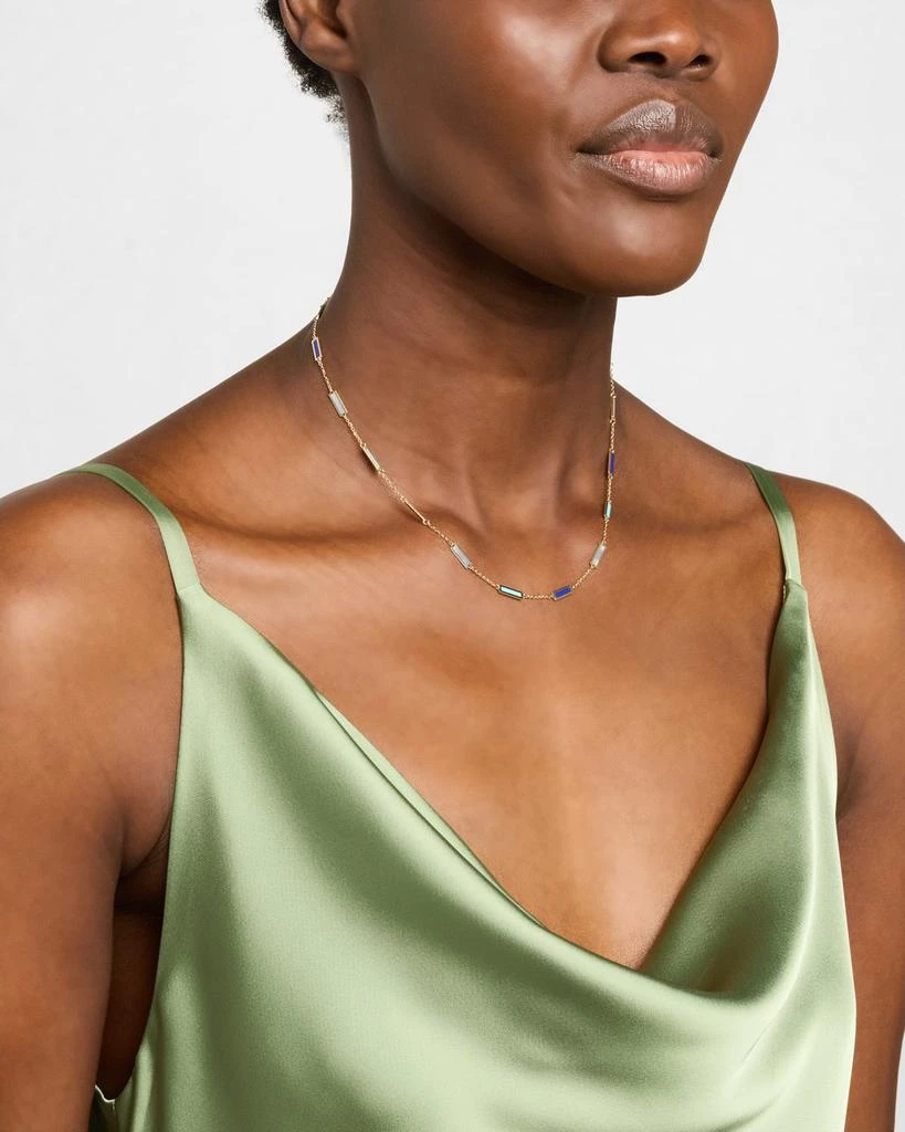 Frederic Sage 14K Yellow Gold 17-Station Inlay Necklace 2