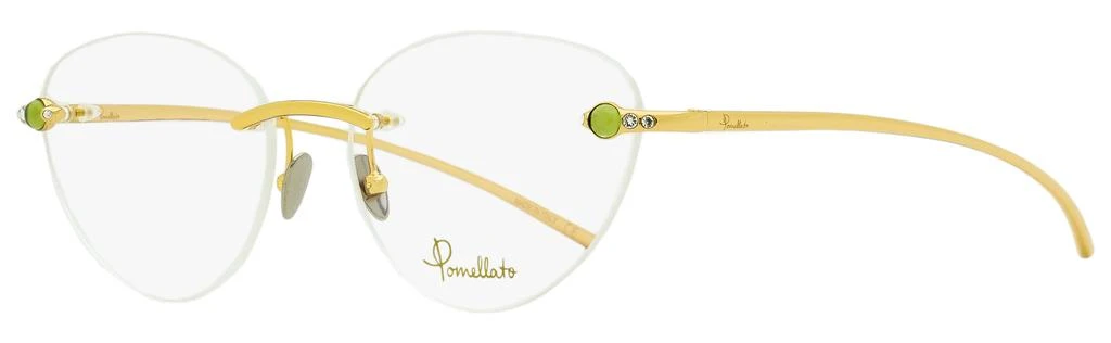Pomellato Women's Rimless Eyeglasses PM0070O 005 Gold/Green 54mm 1