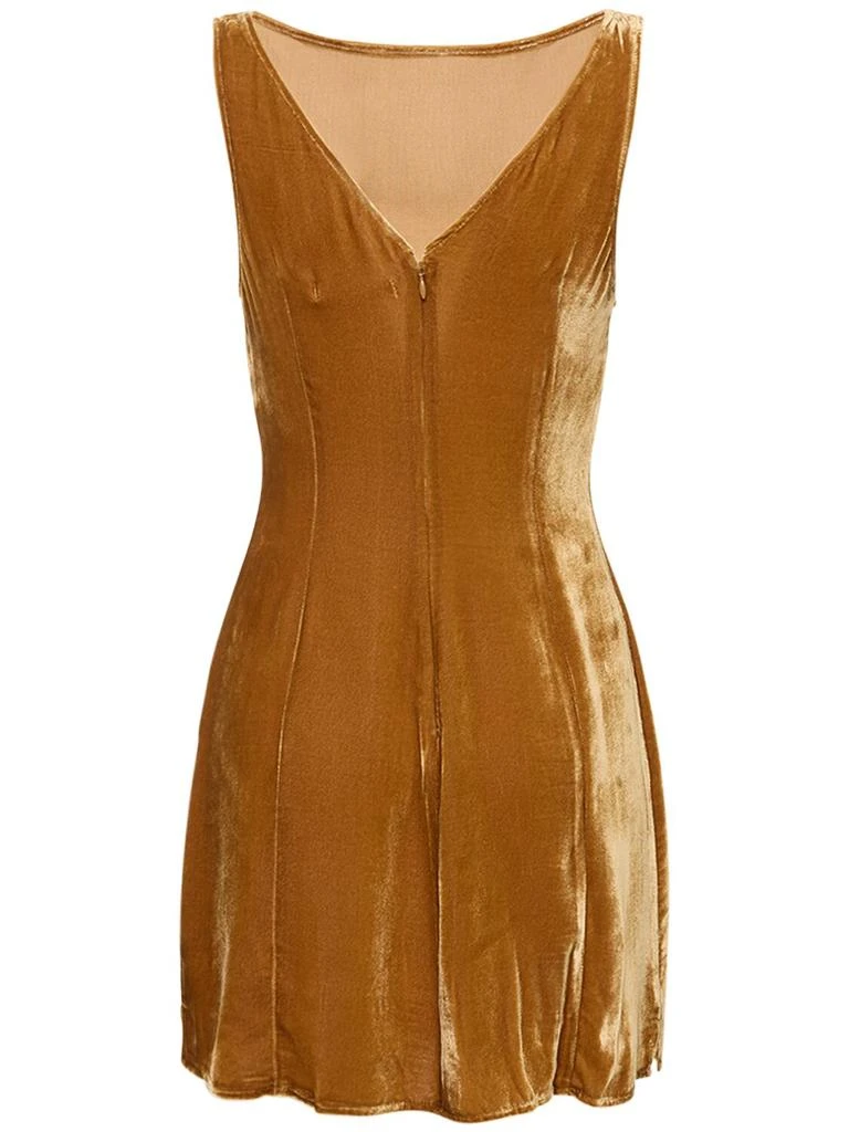 REFORMATION Brisbane Velvet Mini Dress 4