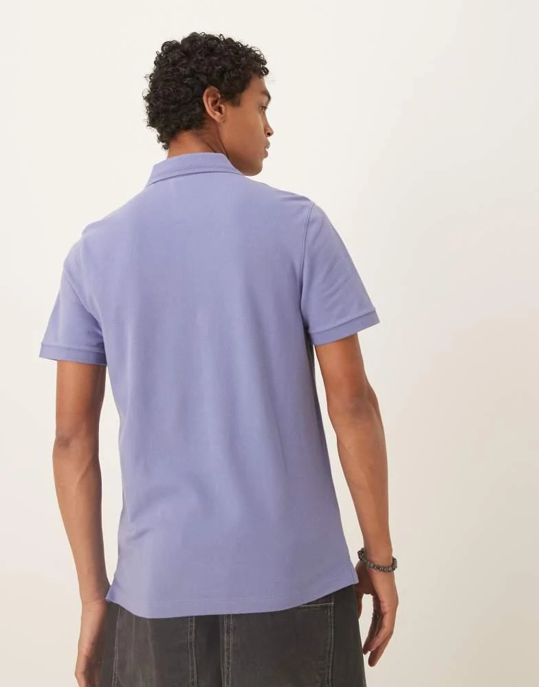 Abercrombie & Fitch Abercrombie & Fitch textured icon detail polo top in purple 3