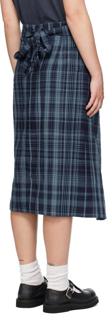 YMC YOU MUST CREATE Blue & Indigo George Midi Skirt 3