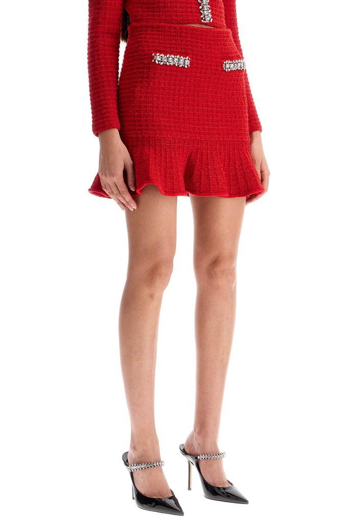 Self Portrait textured knit mini skirt