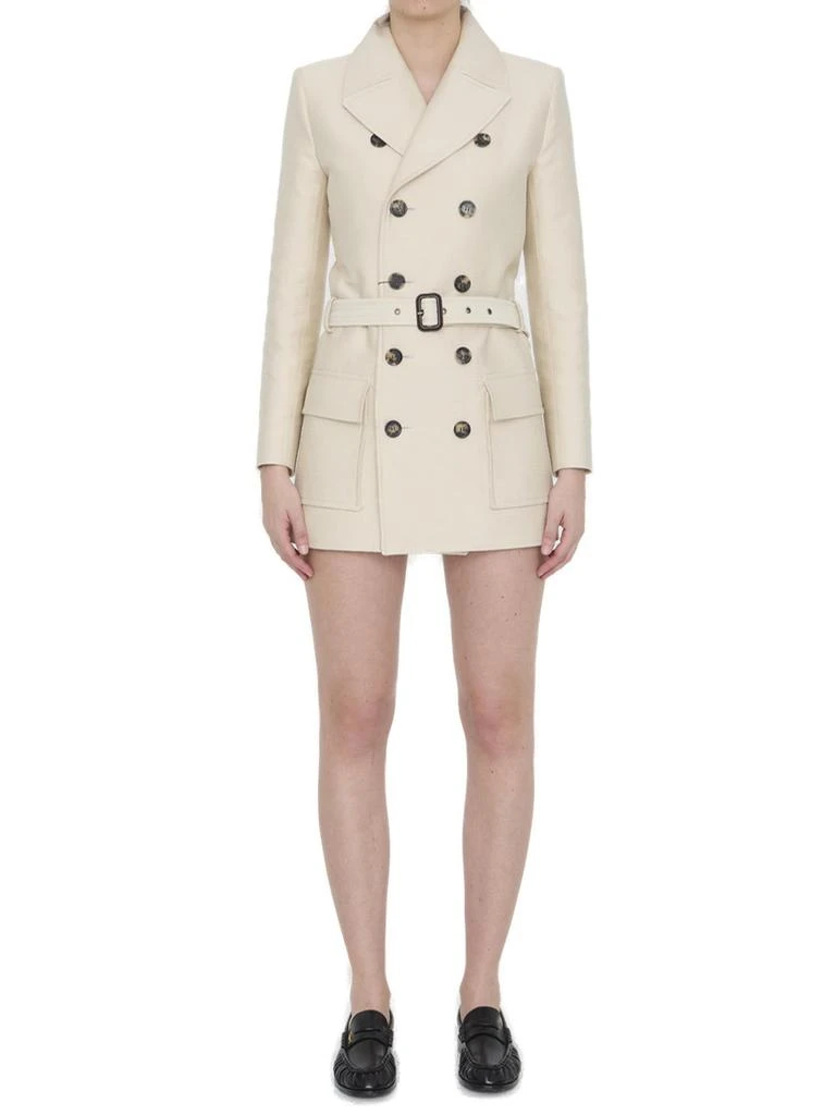 Shop Saint Laurent Saharienne Double-Breasted Jacket on Sale at