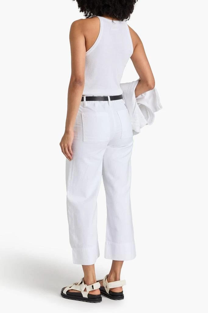 FRAME Cropped cotton straight-leg pants 3