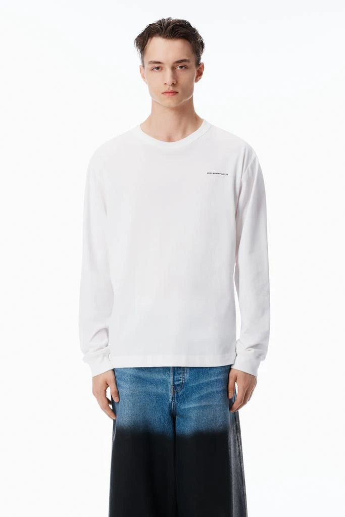 Alexander Wang UNISEX LONG SLEEVE TEE IN HIGH TWIST JERSEY 1