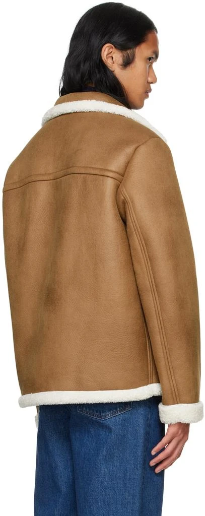A.P.C. Tan Finn Faux-Shearling Jacket 3