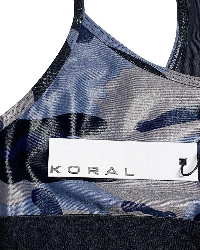 Koral Koral Sweeper Sports Bra in Blue Polyamide 3