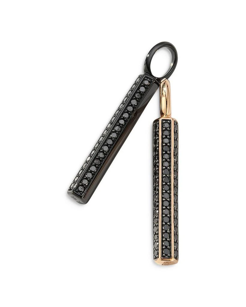 Walters Faith 18K Black Gold Black Diamond Grant Hexagon Bar Pendant 3