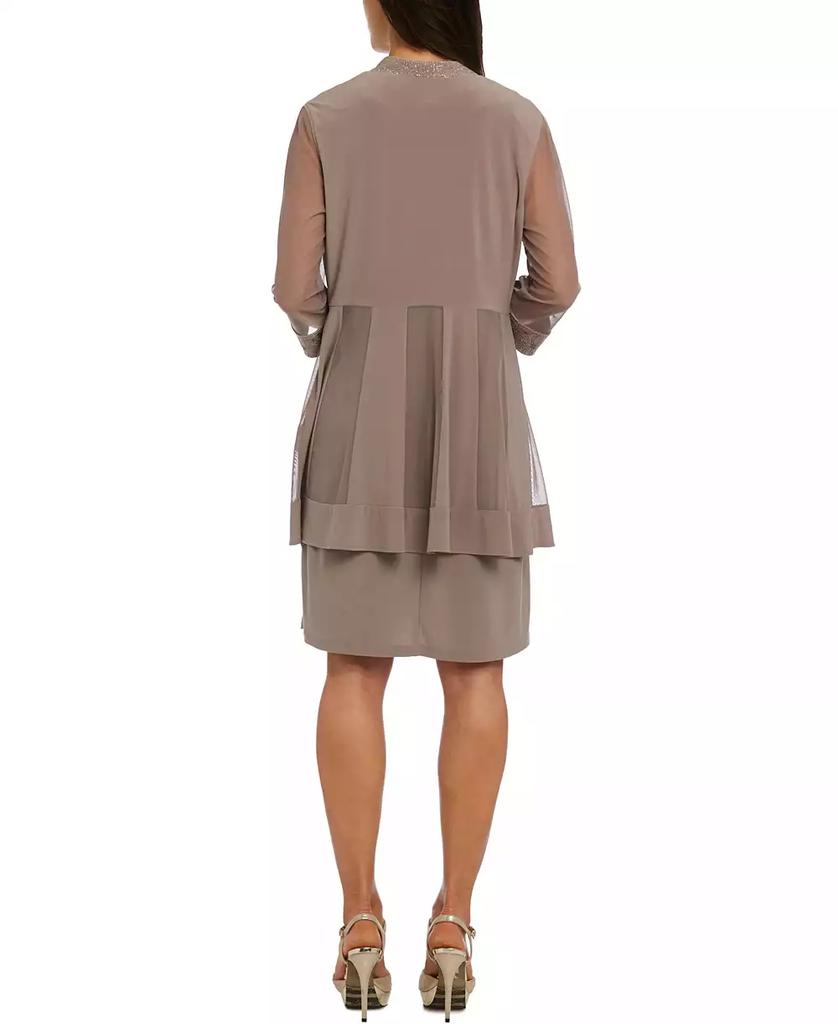 R & M Richards Embellished Dress & 3/4-Sleeve Jacket